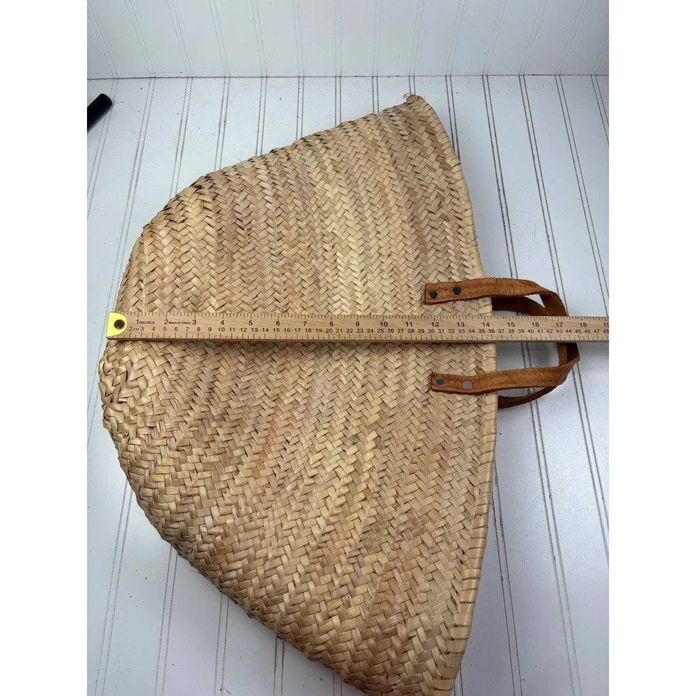 Vacation Vintage Y2K Hand Woven Straw Market Boho Beach Tote Shoulder Bag